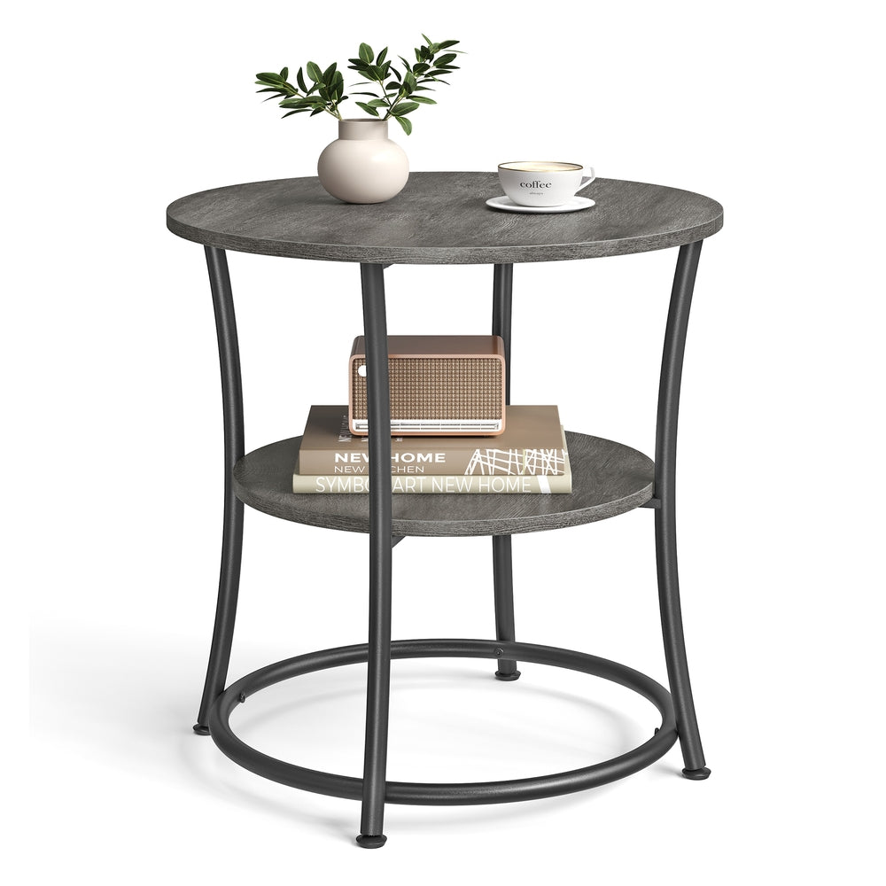 Round End Table with 2 Shelves - Image 5