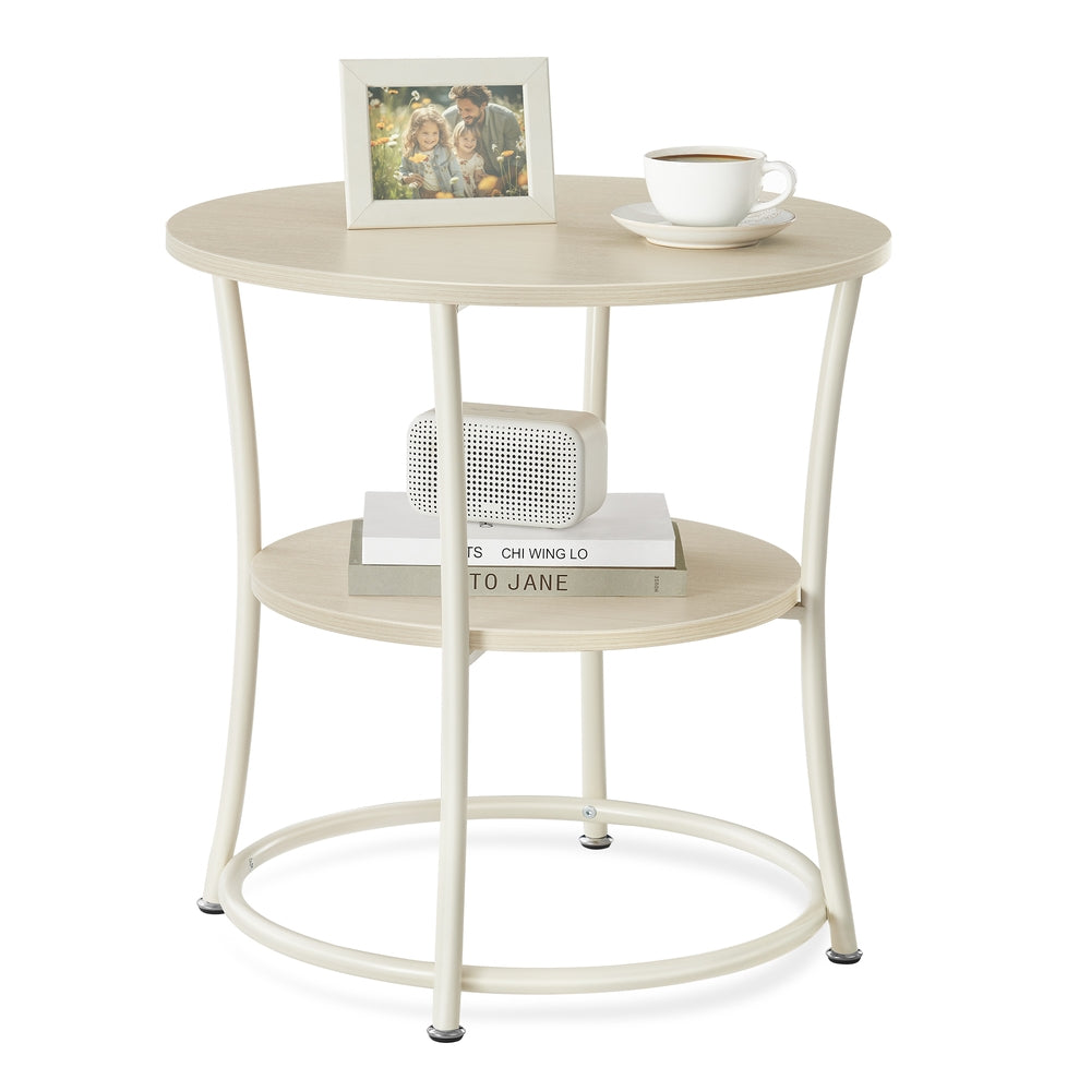 Round End Table with 2 Shelves - Image 6