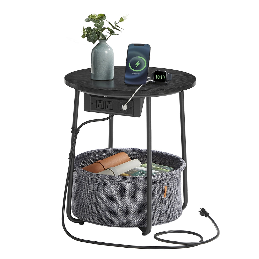 Lilea Collection - Side Table with Charging Station - Image 6