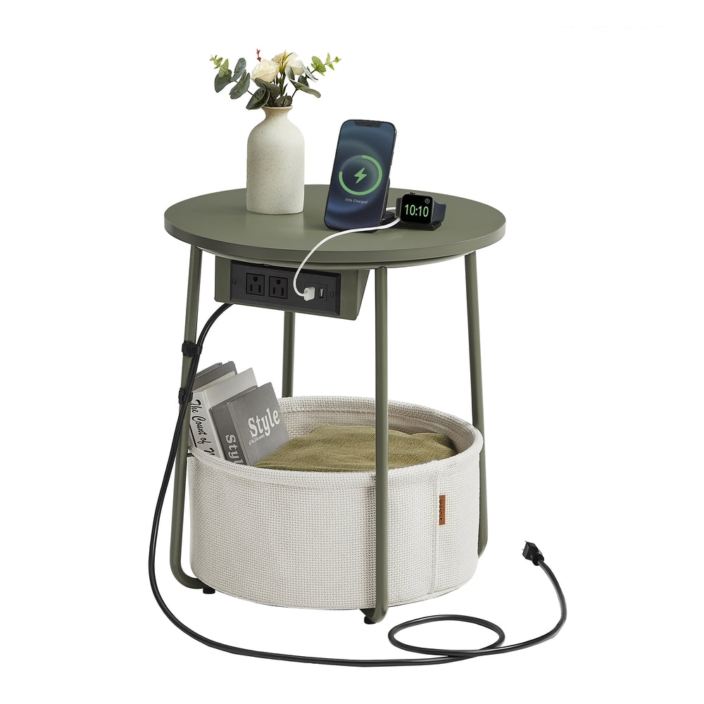 Lilea Collection - Side Table with Charging Station - Image 4