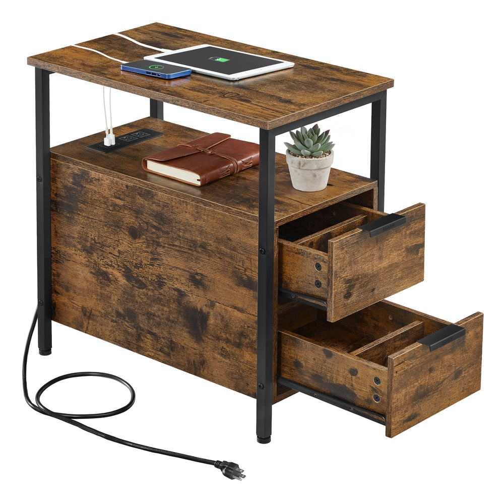 Side Table with Charging Station - Image 2