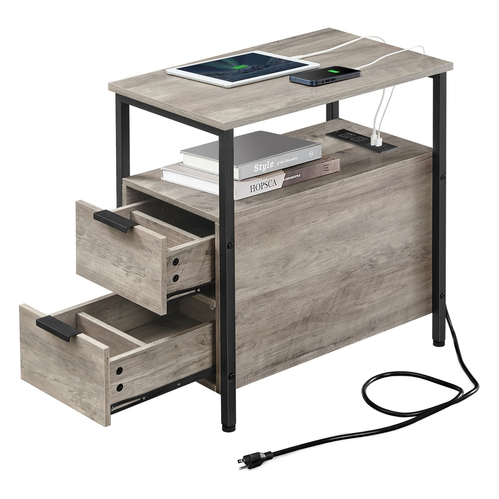 Side Table with Charging Station - Image 4