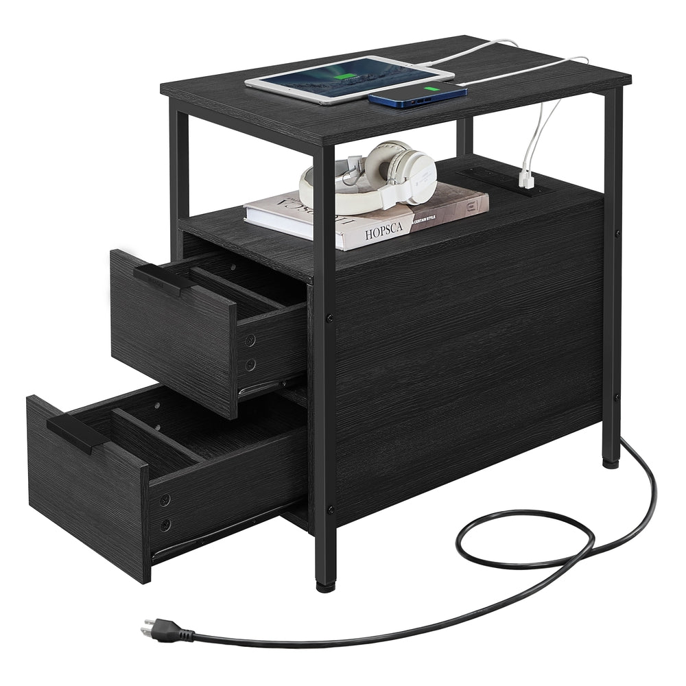 Side Table with Charging Station - Image 3