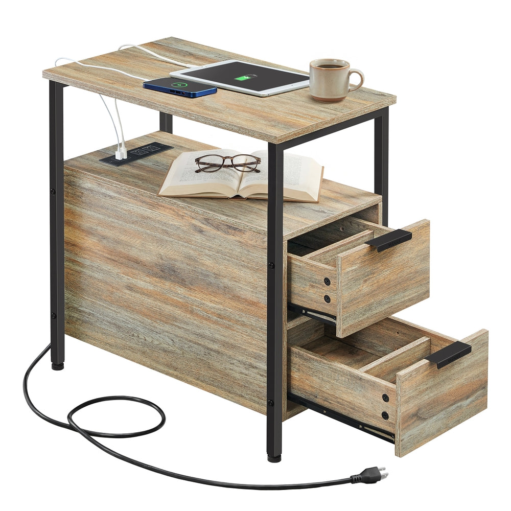 Side Table with Charging Station - Image 5
