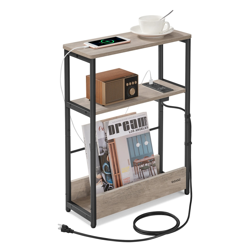 Narrow Side Table with Charging Station - Image 4