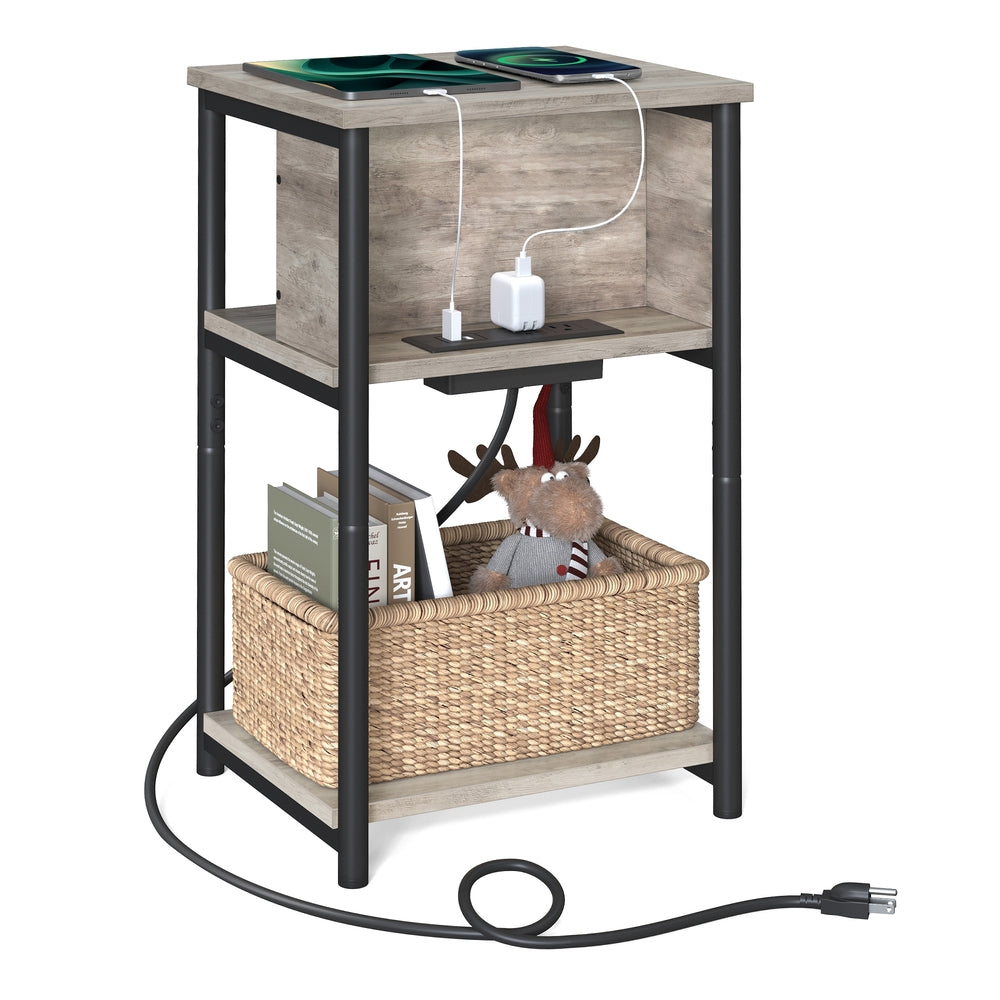 Side Table with Charging Station - Image 2