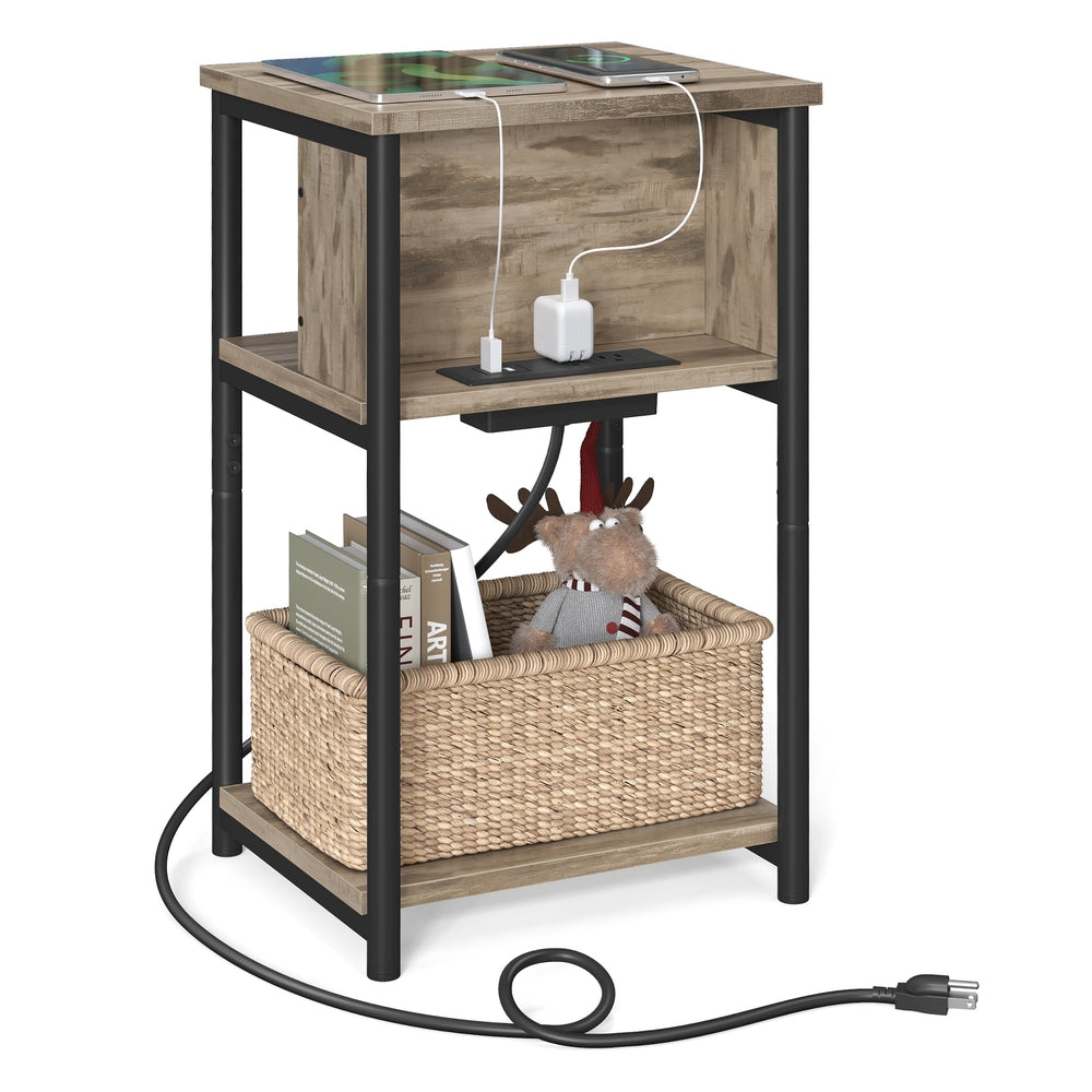 Side Table with Charging Station - Image 6