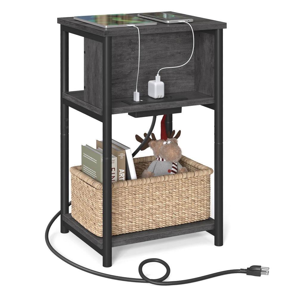 Side Table with Charging Station - Image 4