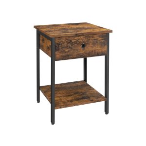 Side Table with Drawer and Shelf