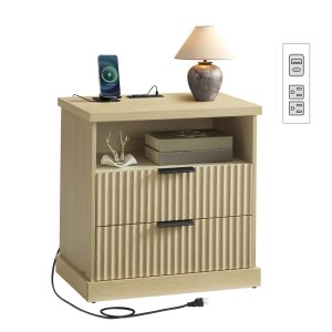 MAXE Collection - Nightstand with Charging Station