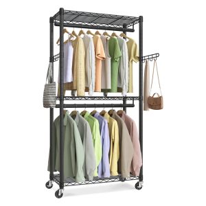 Heavy-Duty Rolling Clothes Rack