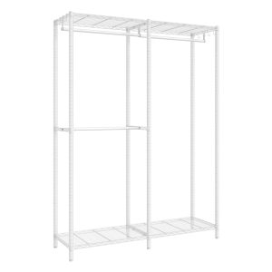 Clothing Rack with Adjustable Shelves and Hanging Rails