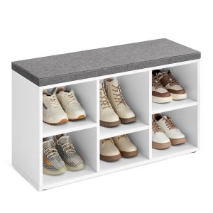 6 Compartments Shoe Bench