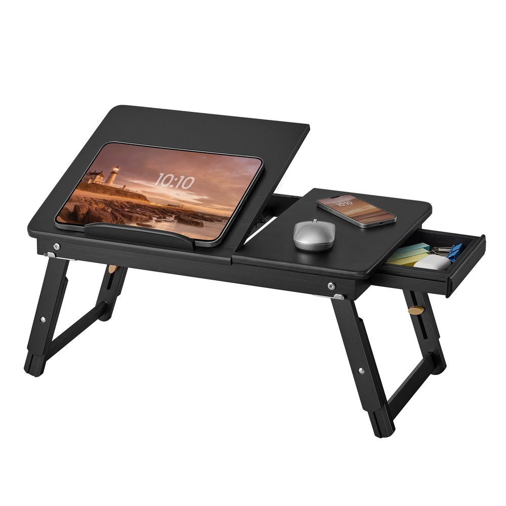 Foldable Multi-Fnction Lapdesk with Storage Drawer - Image 2