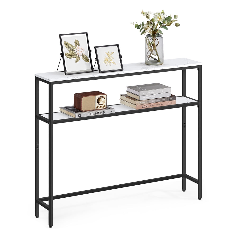 2-Tier Sofa Table Narrow Entryway Table - Image 8