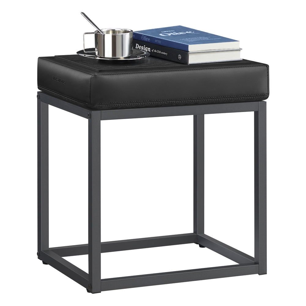 LUIZ Collection - Rectangle Ottoman Footstool Steel Frame - Image 2