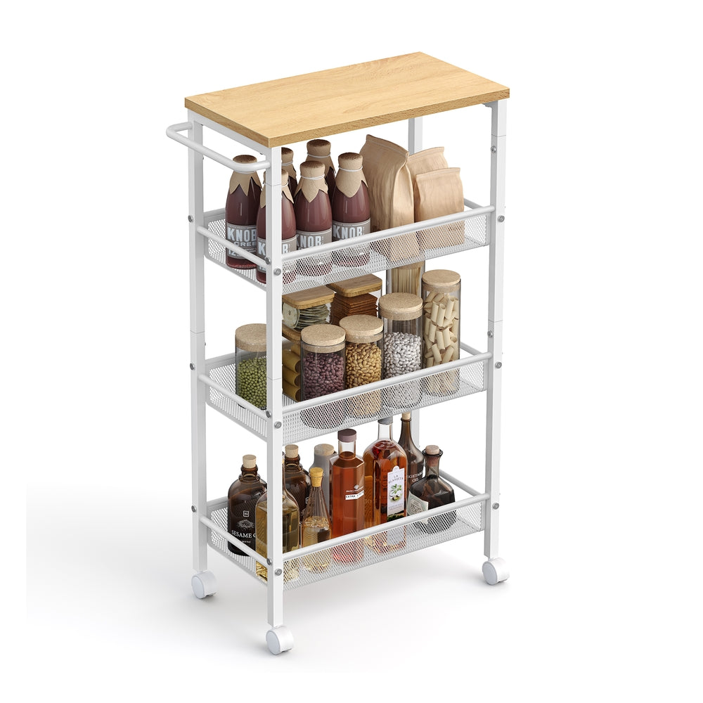 Slim Rolling Cart with Handle - Image 6