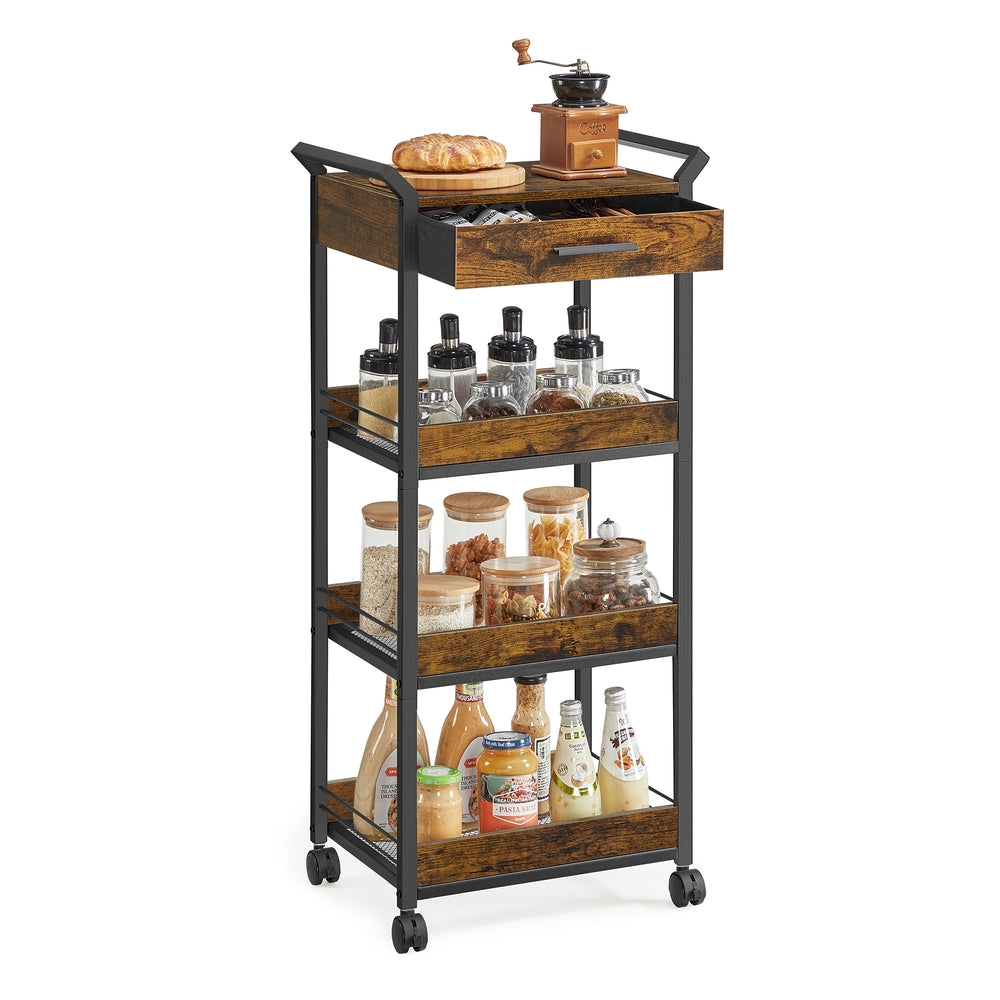 Rolling Utility Cart with Table Top and Handles - Image 4