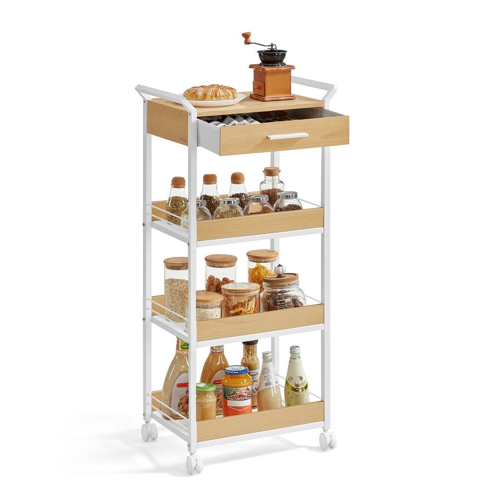 Rolling Utility Cart with Table Top and Handles - Image 3