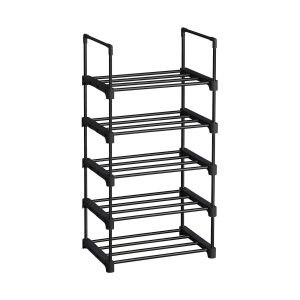 5-Tier Shoe Rack Black