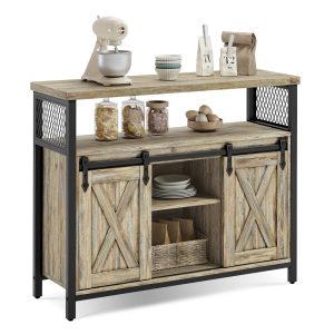 Daxton Collection - Dining Storage Sideboard with Door Rustic Brown