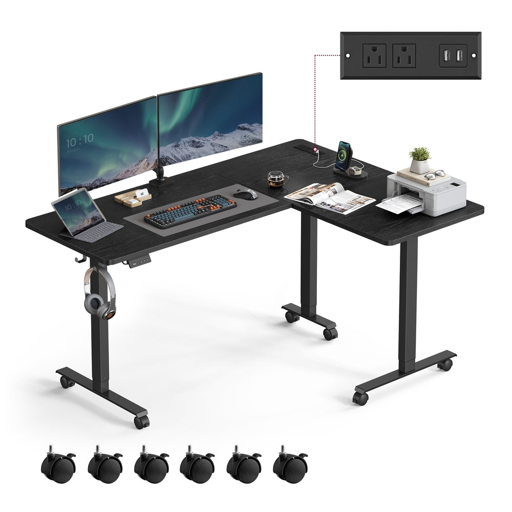 Corner Desk with Power Outlets - Image 2