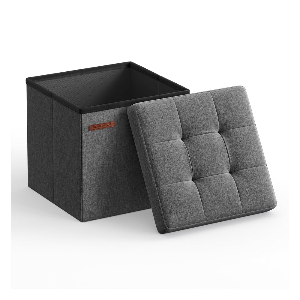 Foldable Small Ottoman Foot Rest with Storage - Image 2