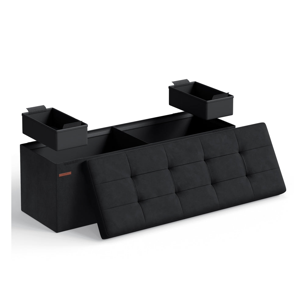 MAZIE Collection - Foldable Storage Ottoman Bench - Image 6