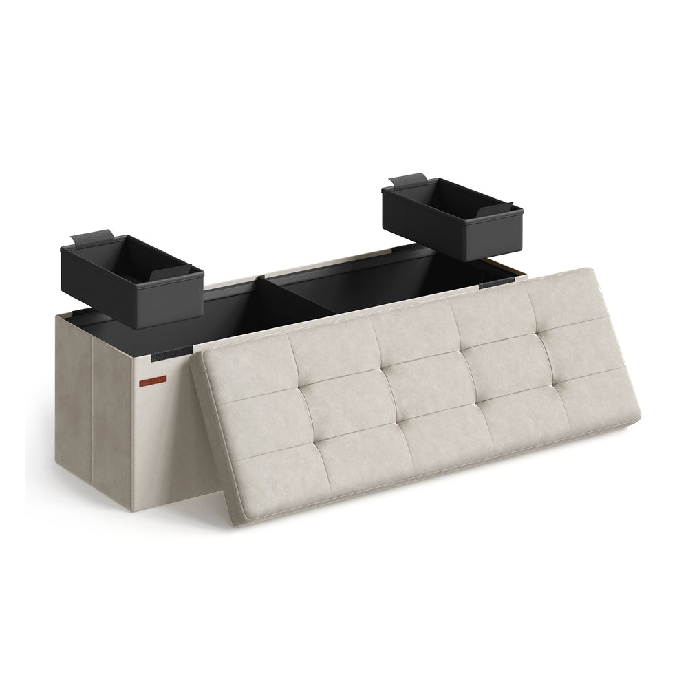 MAZIE Collection - Foldable Storage Ottoman Bench - Image 11