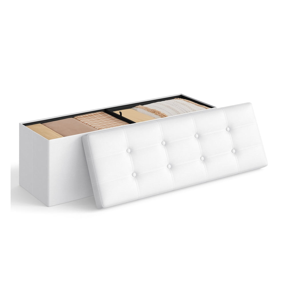 MAZIE Collection - Folding Storage Ottoman Bench with Lid - Image 2