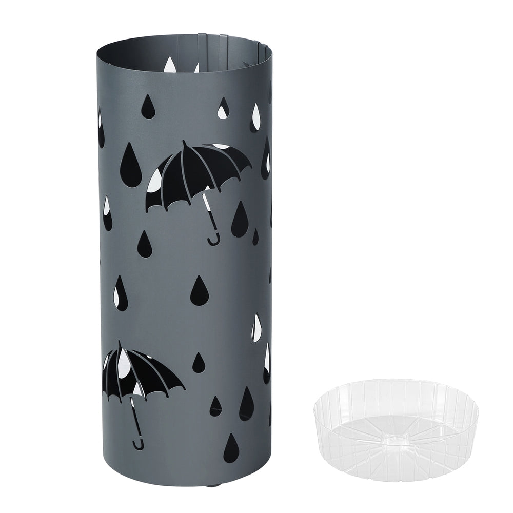 Metal Umbrella Stand with Water Tray - Image 3