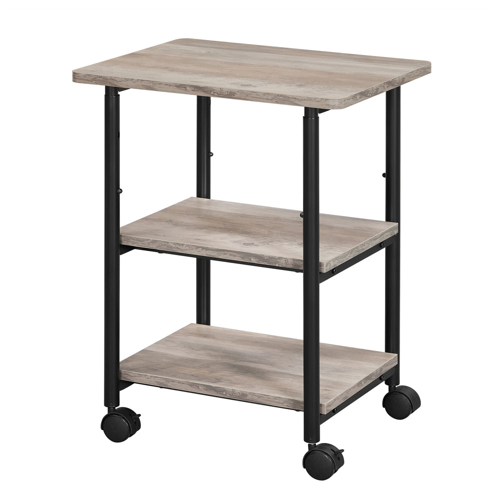3-Tier Machine Cart with Wheels and Adjustable Table Top