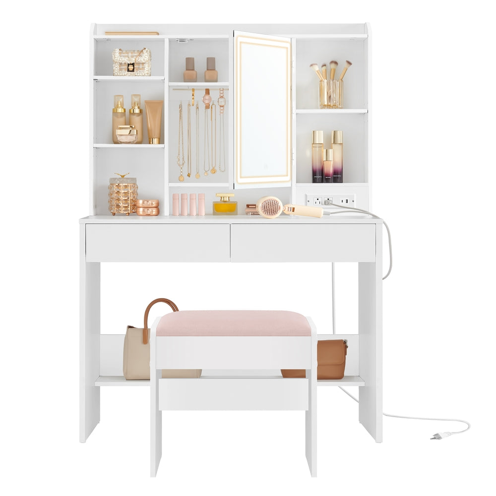 Kailyn Collection - Vanity Desk with Dimmable LED Lights - Image 3