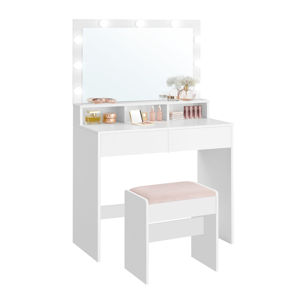 Kailyn Collection - Vanity Desk with Mirror and Lights