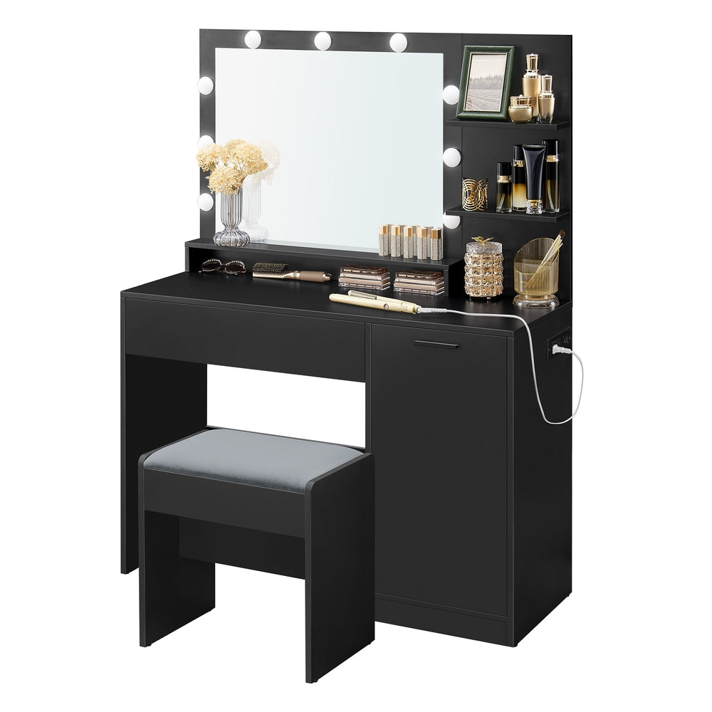 Kailyn Collection - Vanity Desk with Mirror and Lights - Image 2