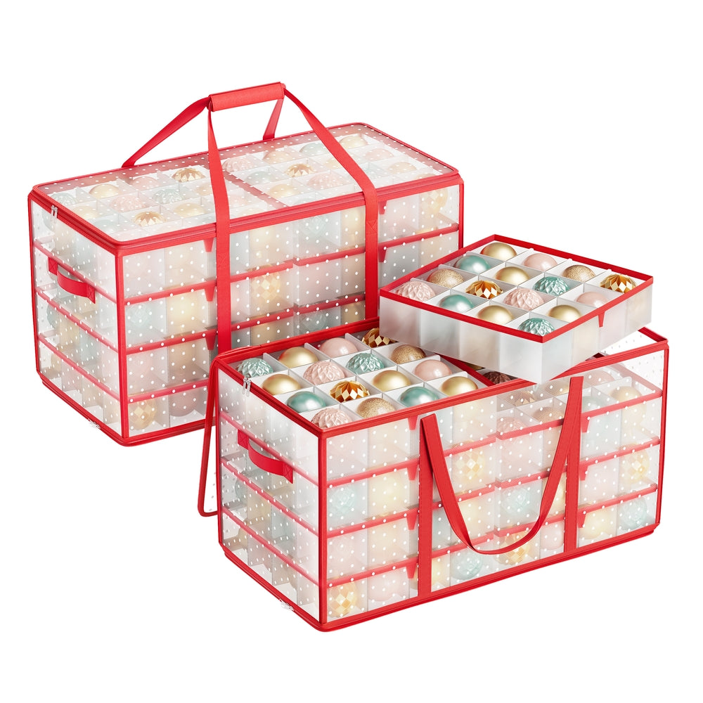 Large Plastic Christmas Storage Container with Lid - Image 4