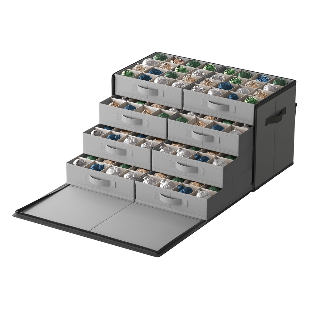 128-Slot Large Stackable Christmas Storage Container with Lid - Image 3
