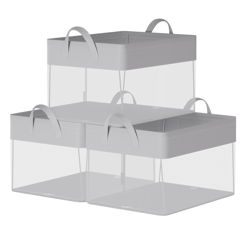 Fabric Storage Baskets Set of 3 - Image 3