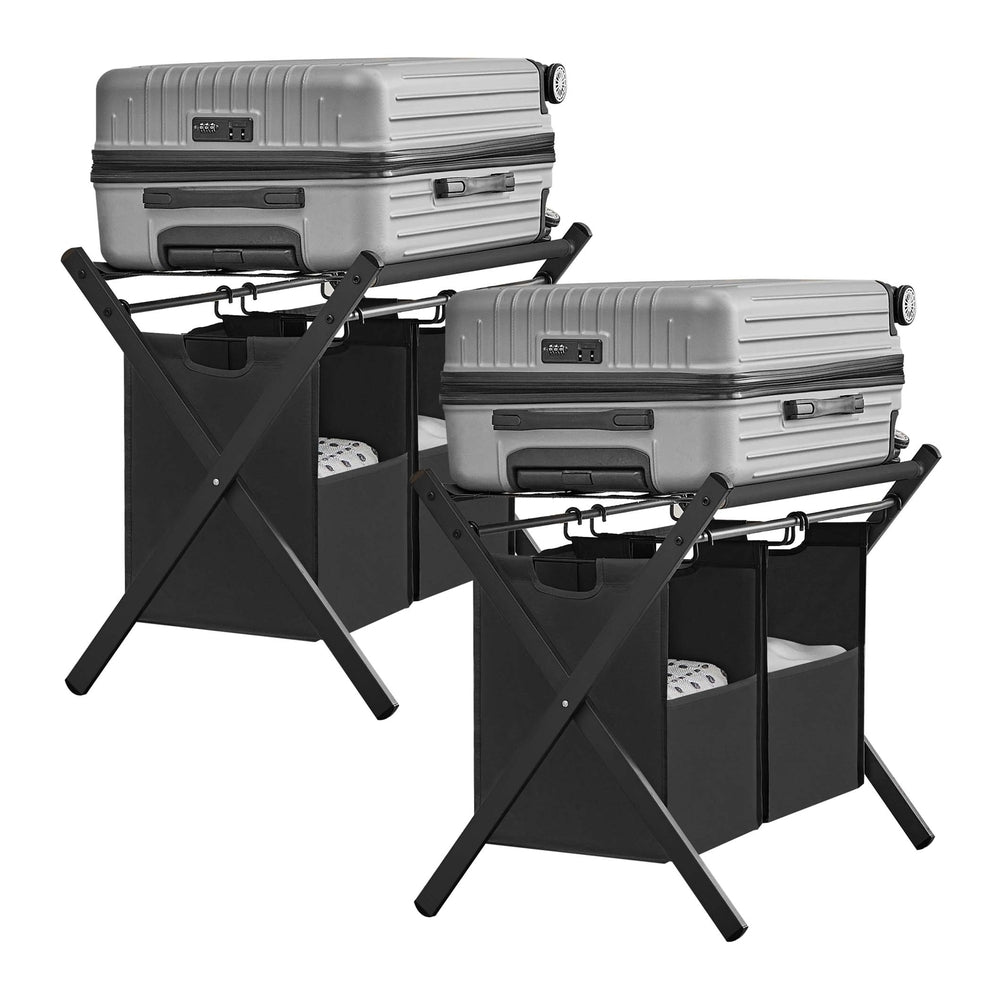 Set of 2 Luggage Racks. with Removable Laundry Bag - Image 4