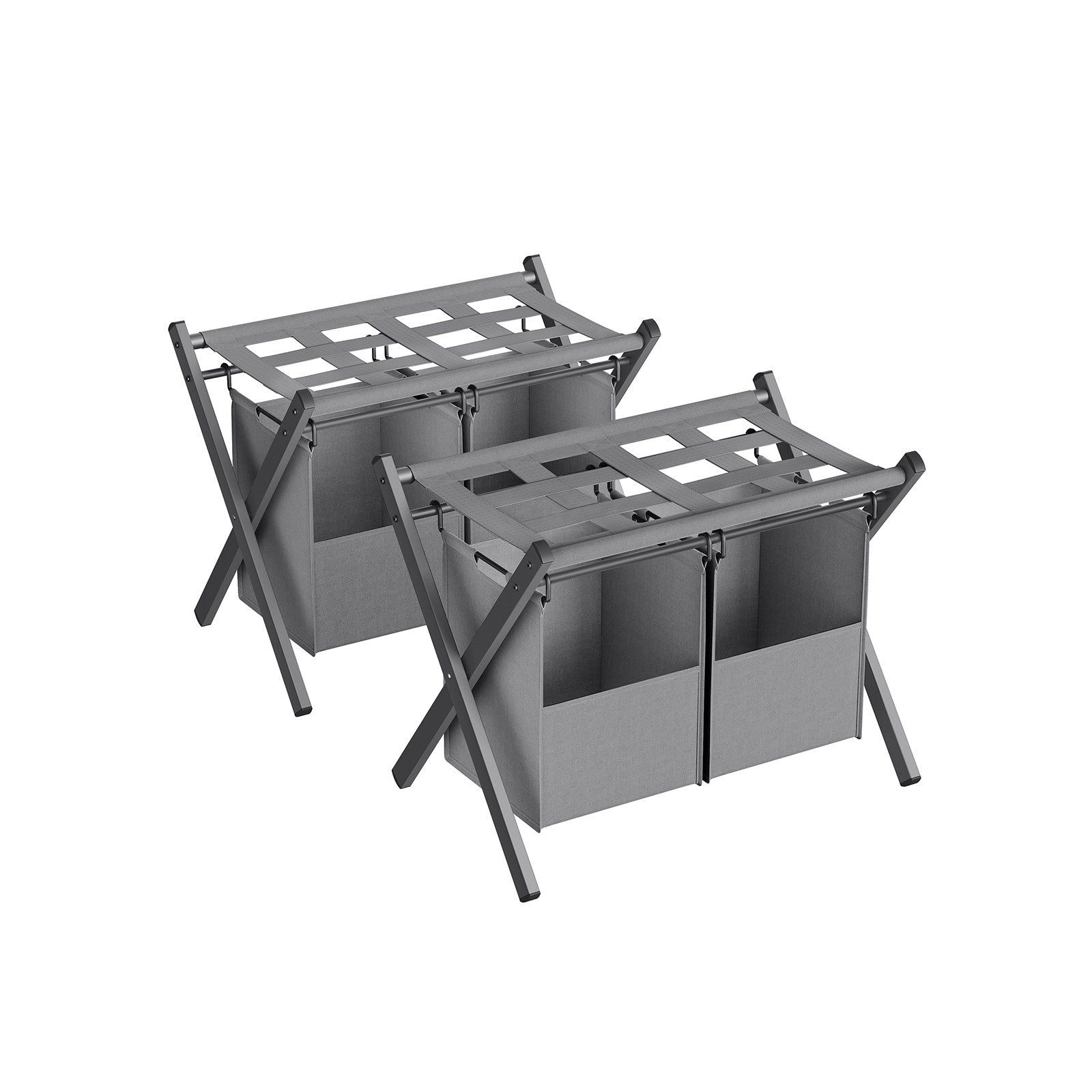 Set of 2 Luggage Racks. with Removable Laundry Bag - Image 3