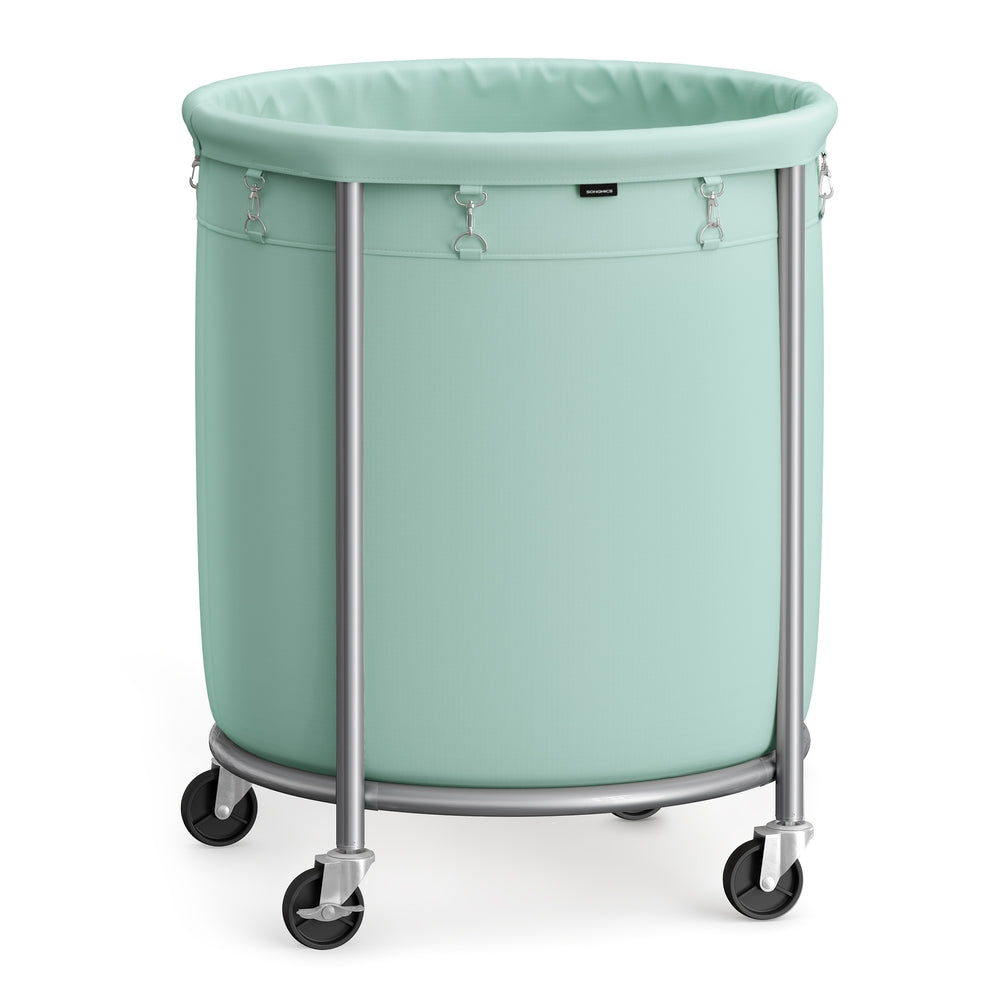 Round Laundry Basket on Wheels - Image 14