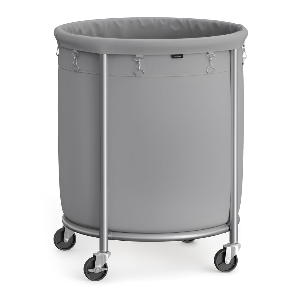 Round Laundry Basket on Wheels - Image 11