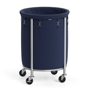 Round Laundry Basket on Wheels