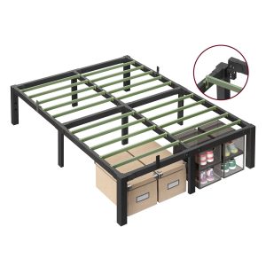 Heavy-Duty Platform Bed Frame. Quick Assembly