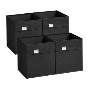 Set of 4 Storage Cubes with Double Handles
